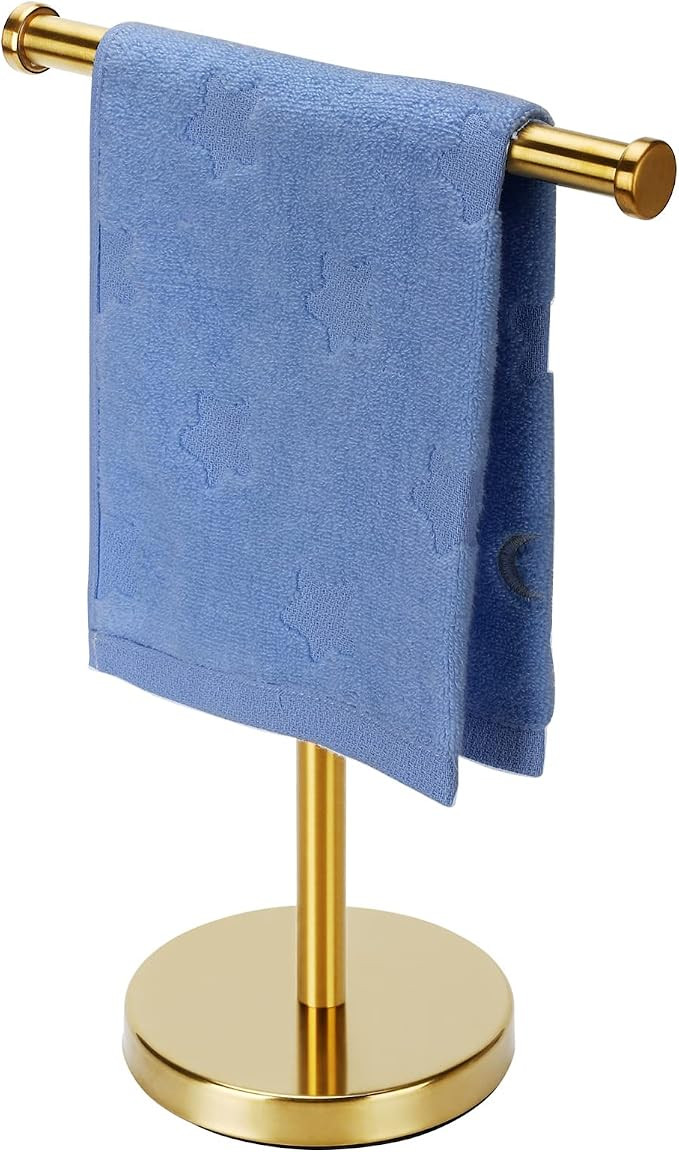 Kalitro Gold Towel Rack Hand Towel Stand, Bathroom Towel Holder Stand SUS304 Stainless Steel (Gol... | Amazon (US)