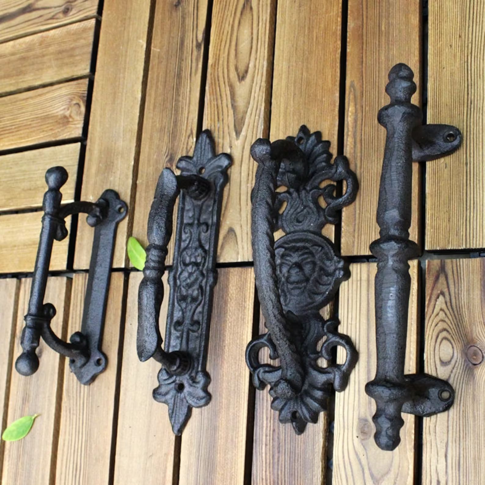 Retro Classical Garden Courtyard Cast Iron Craft Door Handle, Home Decoration Pastoral Carved Doo... | Etsy (US)