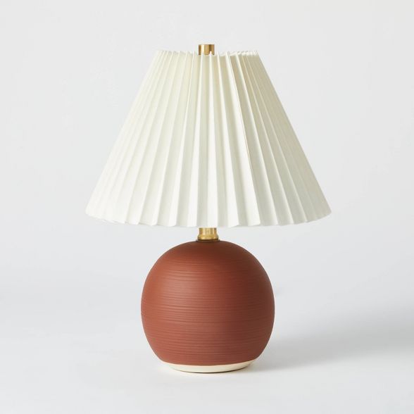 Oval Table Lamp with Pleated Shade Red - Threshold&#8482; designed with Studio McGee | Target