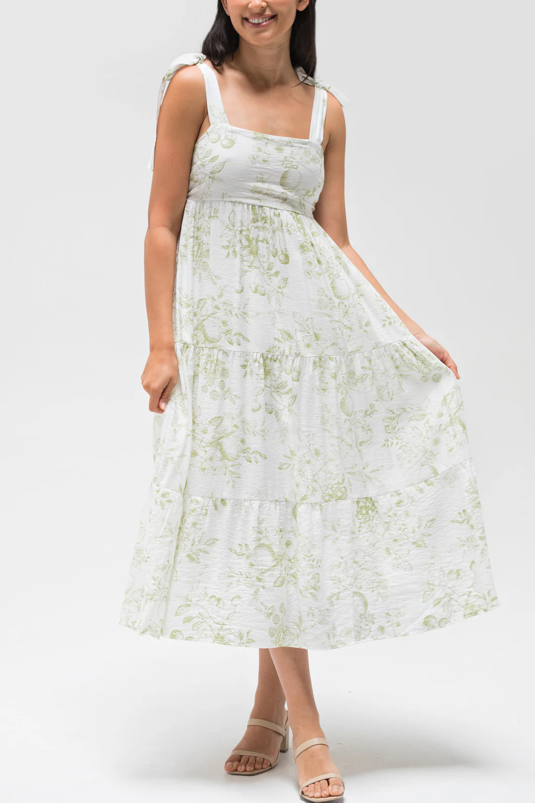 Isabella Floral Tiered Dress | Morning Lavender