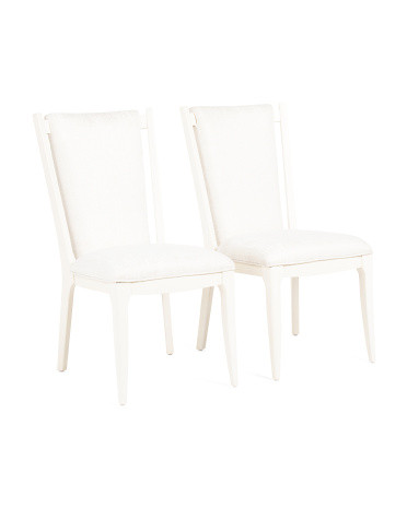 Set Of 2 19x37.5 Blanc Upholstered Dining Chairs | TJ Maxx