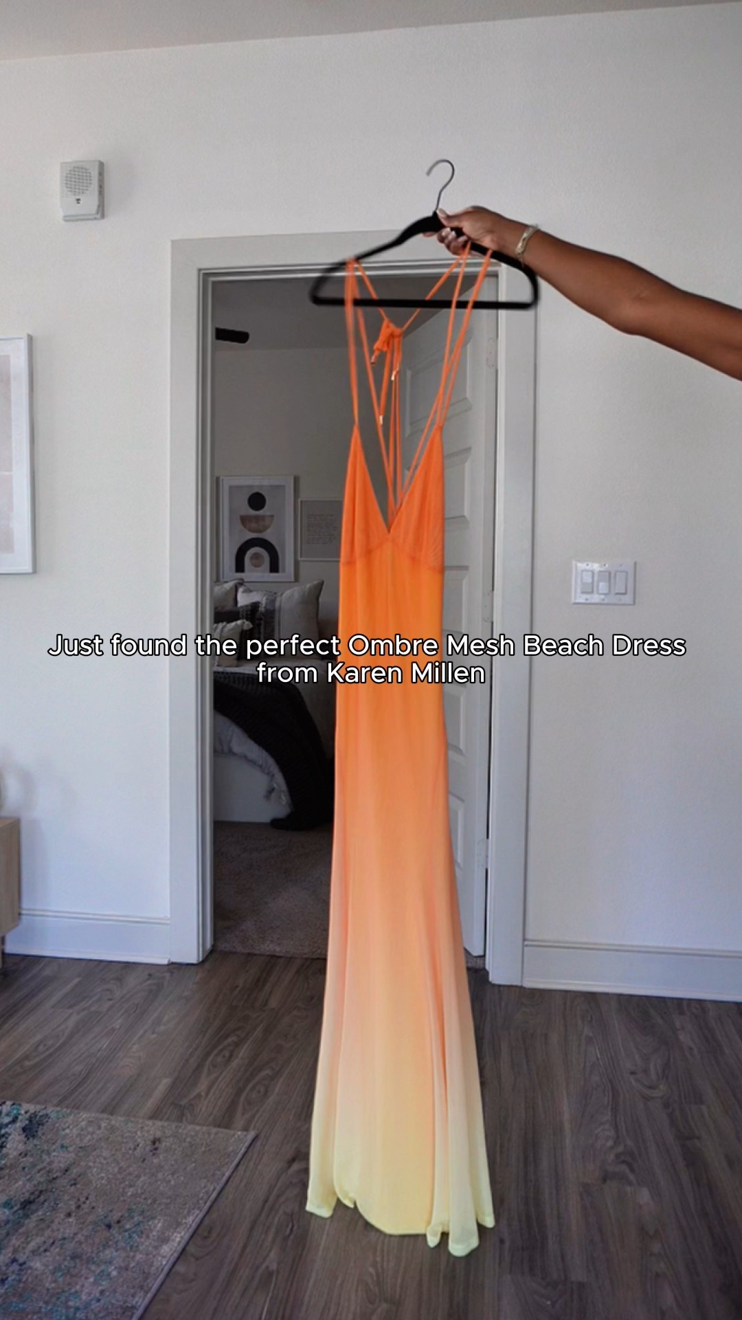 #mykm This @karen_millen Ombré Mesh Strappy Beach Dress definitely makes the “Vacation Essentials” list 😍🧡 #karenmillen #karenmillendress 

It’s stretchy and fits true to size! I’m wearing a size small 

#LTKStyleTip #LTKSeasonal #LTKTravel