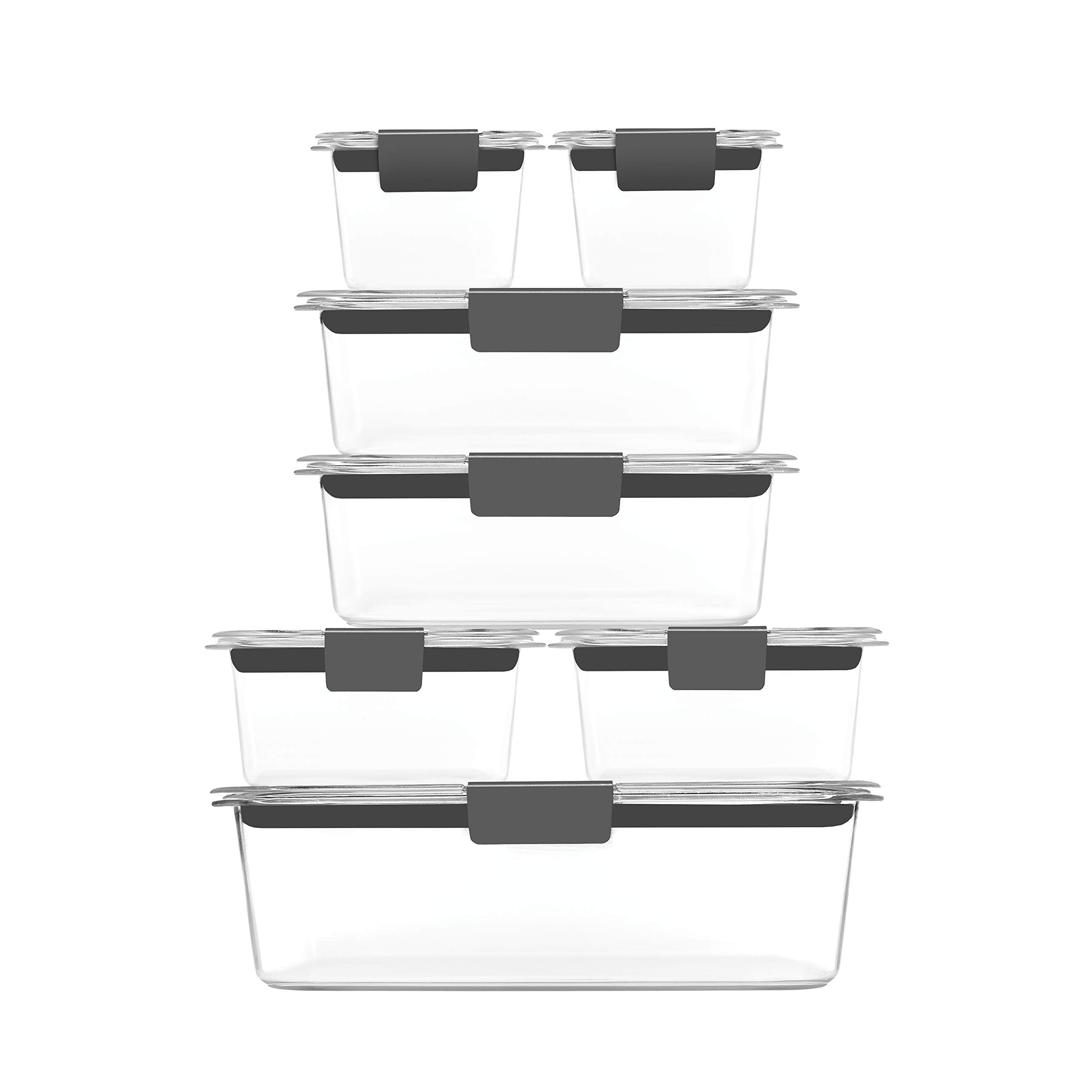 Rubbermaid Brilliance Food Storage Containers, 14 Piece Plastic Containers with Lids, BPA-Free, L... | Amazon (US)