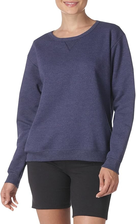 Hanes Women's EcoSmart Crew Sweatshirt | Amazon (US)