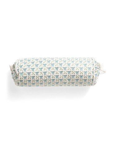 7x21 Bow Block Print Bolster | TJ Maxx