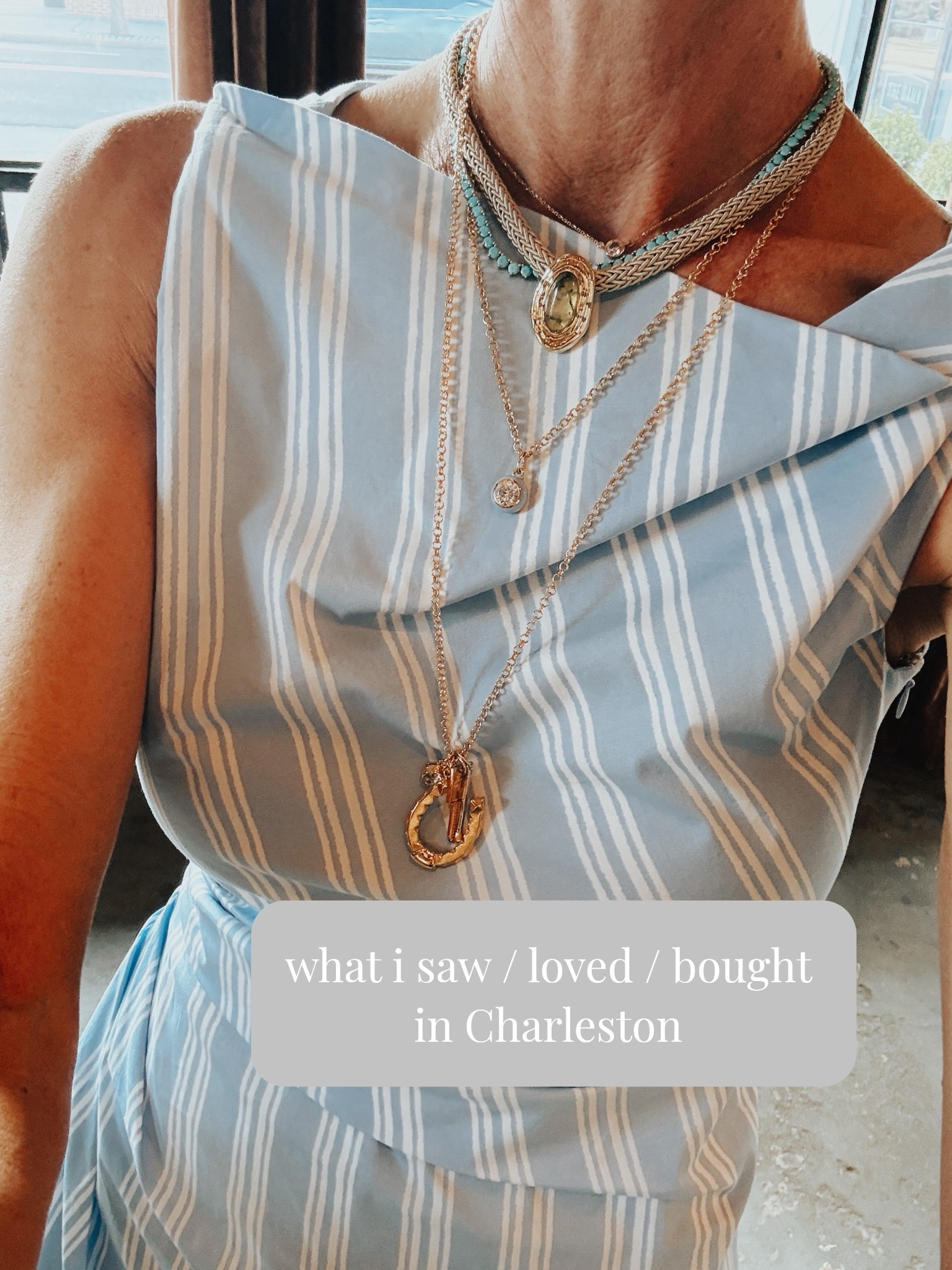 Inspired by lots of people and styles and vibes over the past 48 hours! Here are some top things:
Stripes
Shoulder details 
Jewelry of all shapes and sizes 
Scarves 
Sunnies that make a statement 
Being outside
Comfy shoes over anything else 
Friends 
Movement 