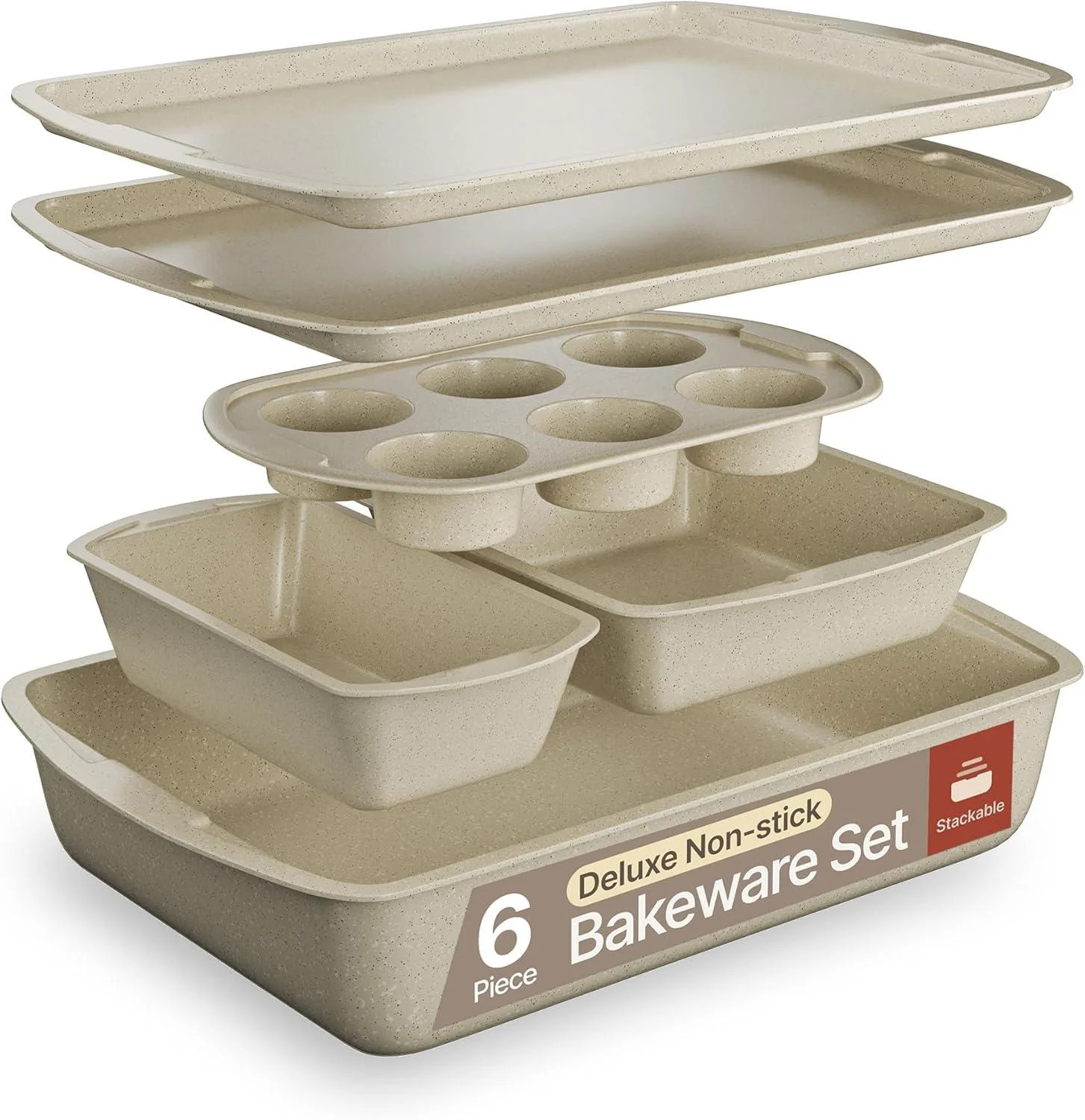 Bakken Swiss - Bakeware Set – 6 Piece – Stackable, Deluxe, Non-Stick Baking Pans for Professi... | Walmart (US)