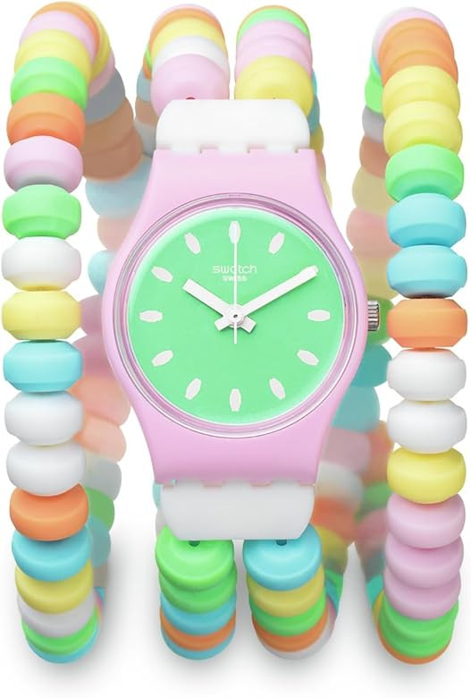 Swatch Women Dress Pink Watch Plastic Quartz Caramellissima L | Amazon (US)