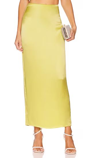 Selina Maxi Skirt in Lime | Revolve Clothing (Global)