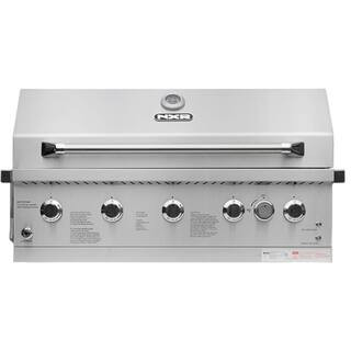 37 in. 5-Burner Built-In Gas Grill in Stainless Steel with Infrared and Rotisserie Burner | The Home Depot