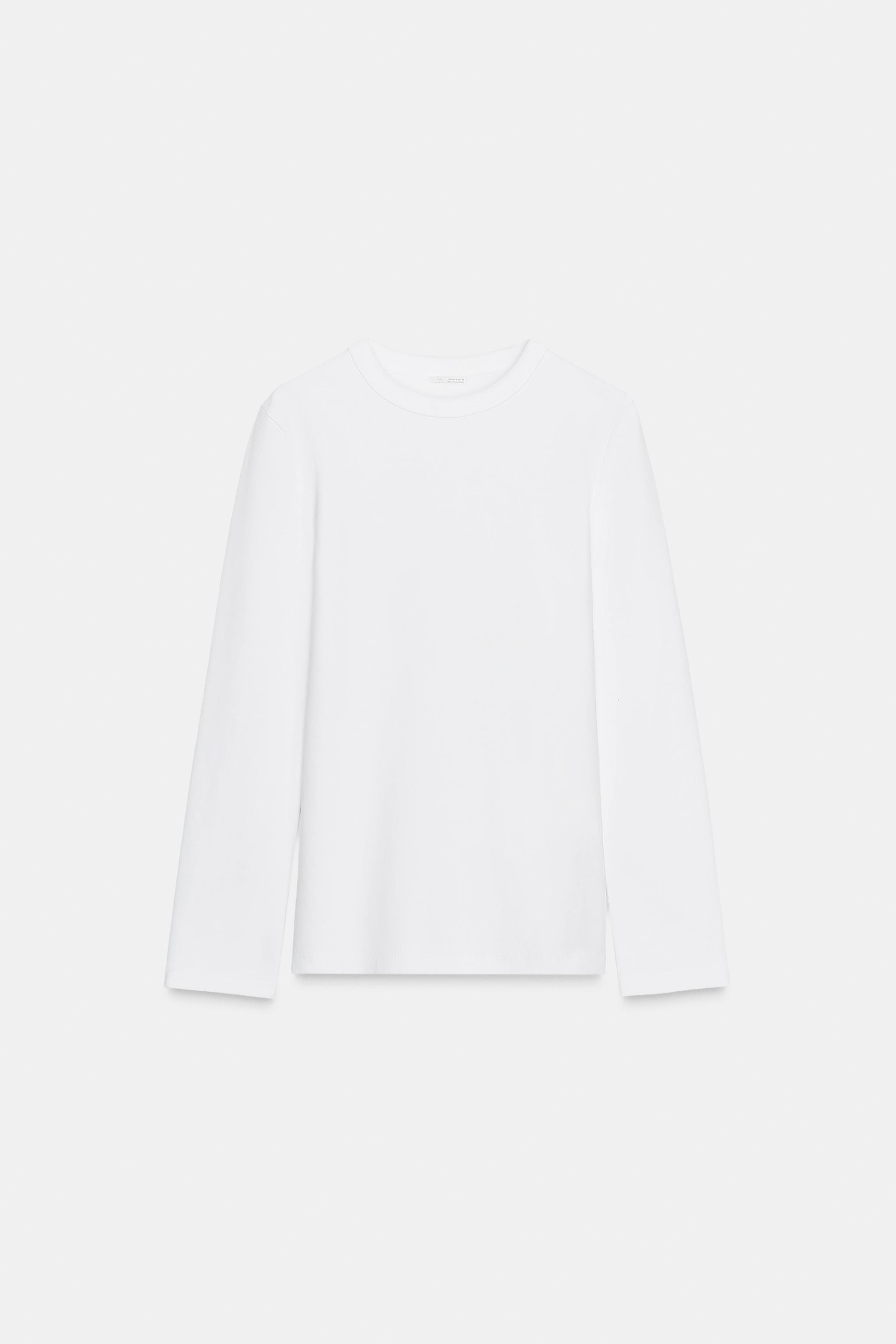 INTERLOCK LONG SLEEVE T-SHIRT | Zara UK