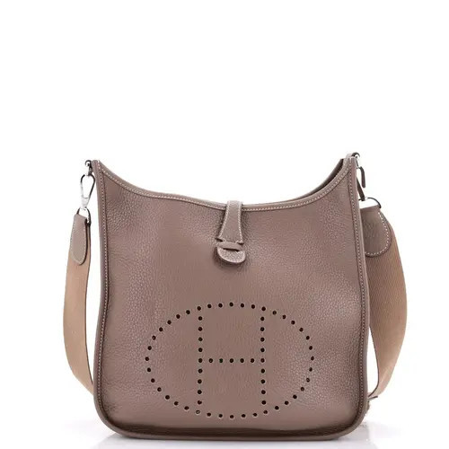 Pre-Owned Hermes Evelyne Bag Gen III Clemence PM in Etoupe at Nordstrom, Size Small | Nordstrom