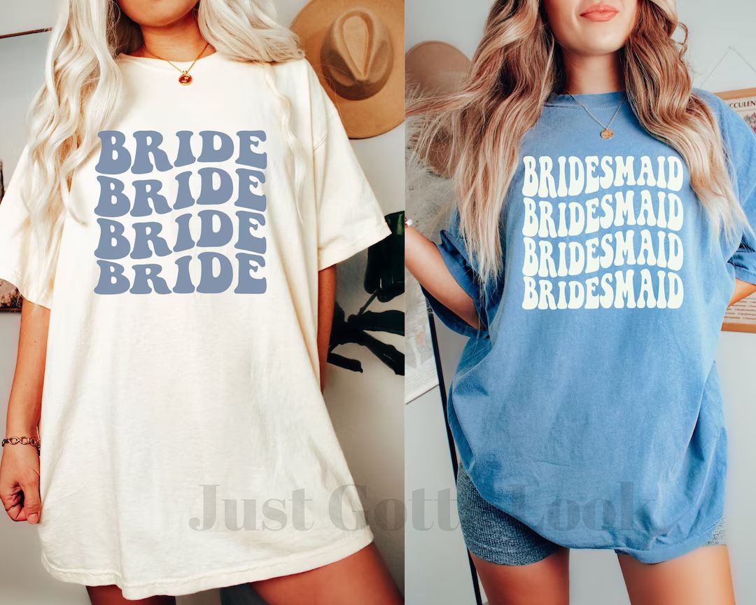Custom Retro Bridal Party Shirt, Comfort Colors, Bachelorette Shirts, Bride Bridesmaids Shirt, Gr... | Etsy (US)