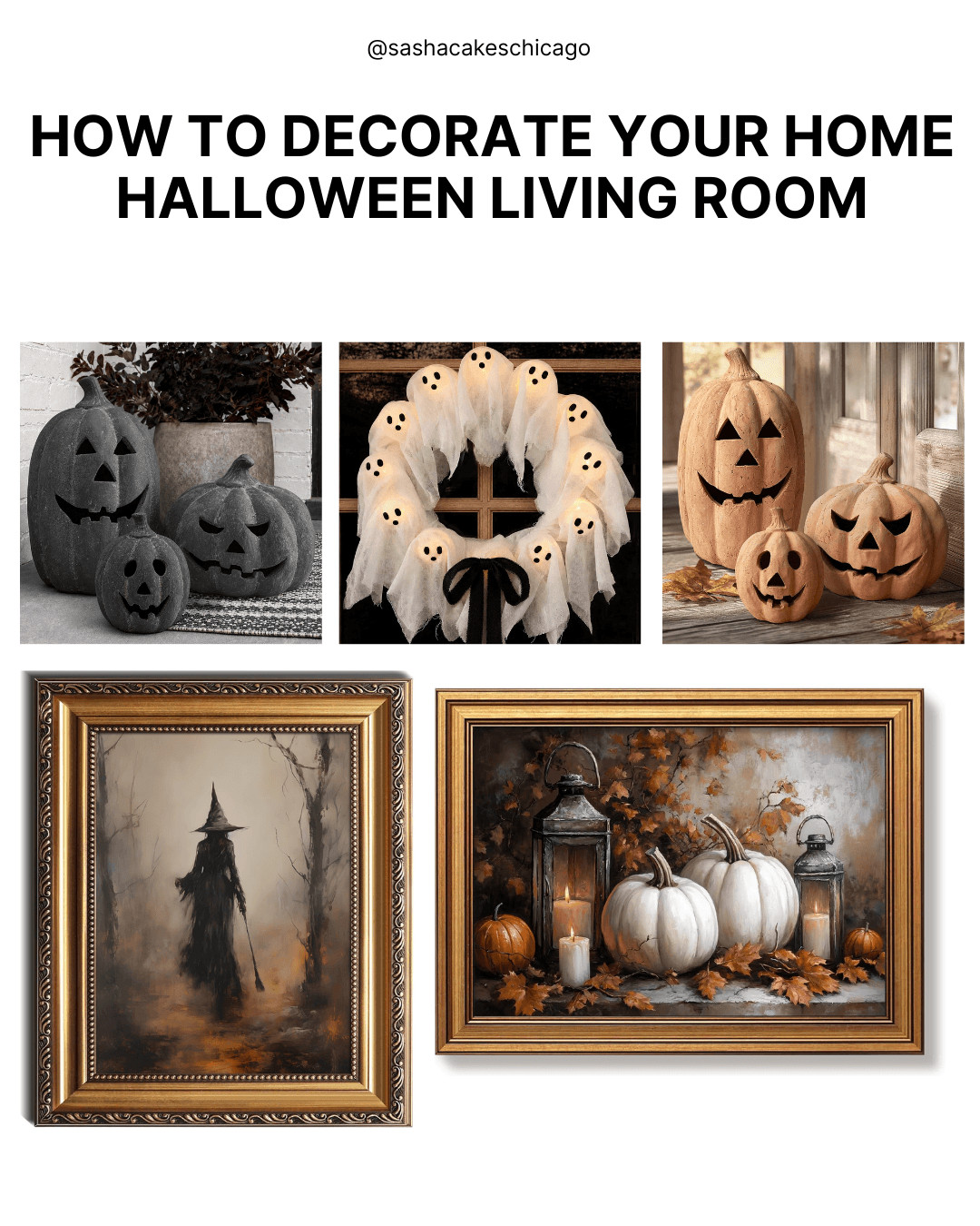 Turn your living room into an aesthetic, haunted sanctuary this spooky season! 🎃🖤 From vintage dark academia artwork to textured jack-o'-lanterns and glowing accents, these Amazon finds give the perfect balance of cozy autumn warmth and moody Halloween vibes! ✨👻

WHAT’S FEATURED:
🖤 Charcoal Black Stoneware Jack-O'-Lanterns: Sleek, moody stone-textured pumpkins for a modern dark look.
👻 Illuminated Ghost Wreath: Warm glowing ghost wreath perfect for hanging above the fireplace or on a feature wall.
🎃 Terracotta Rustic Pumpkin Set: Warm, earthy stone jack-o'-lanterns for timeless autumn charm.
🧹 Vintage Witch Portrait Wall Art: Moody, framed vintage-style artwork for instant gallery wall drama.
🍂 Autumn Pumpkin & Lantern Still Life Canvas: Cozy fall oil painting print framed in classic gold.
✨ + MORE Living Room Halloween Decor: Check out all the tagged items below for matching throw pillows, candles, and seasonal accents!

👇 Tap any item tagged on the image or post to shop the full collection directly!

Disclaimer: As an Amazon Associate, I earn from qualifying purchases at no extra cost to you. 

 #LTKHome