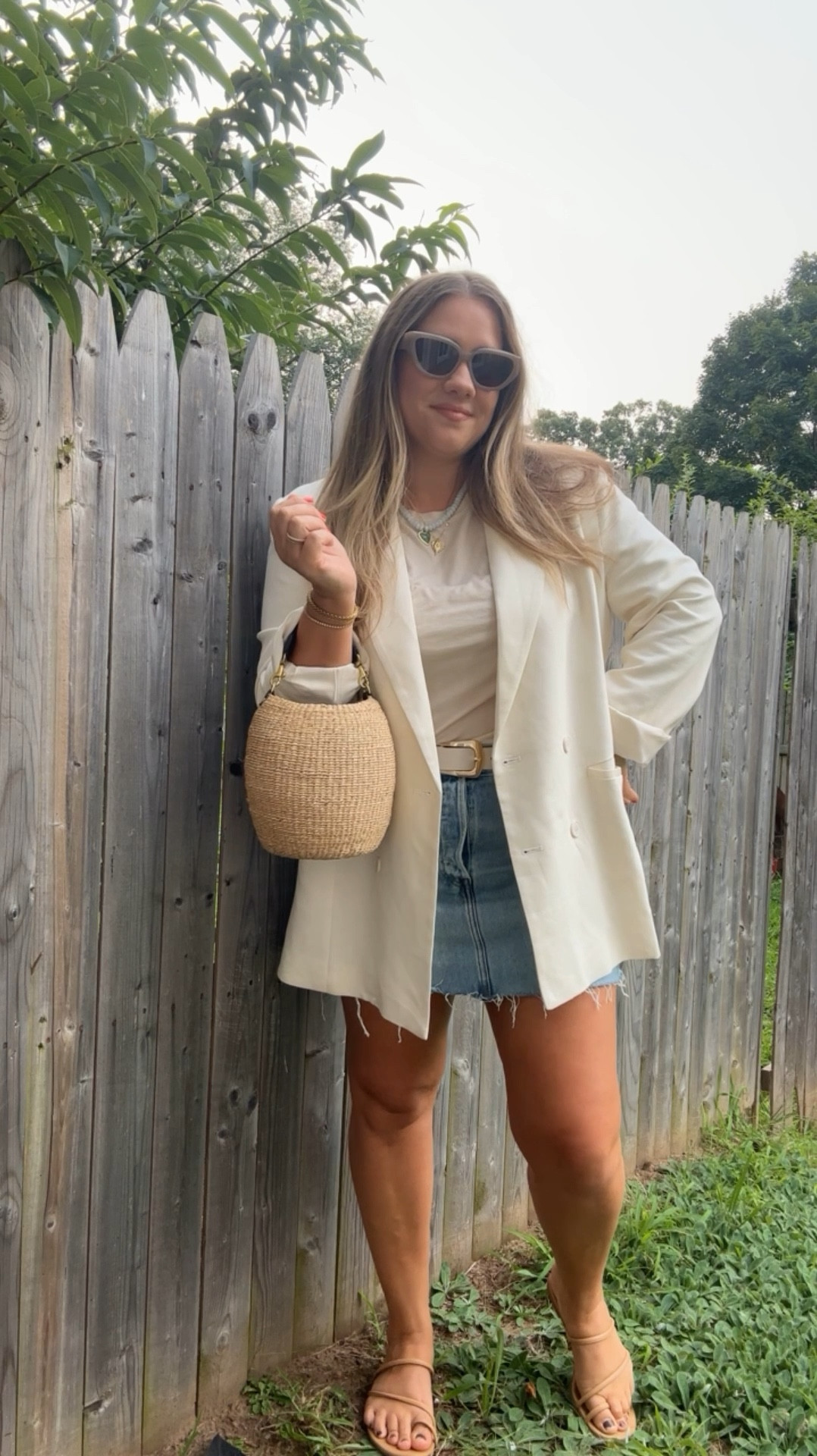 Levis mini skirt and oversized blazer on sale 