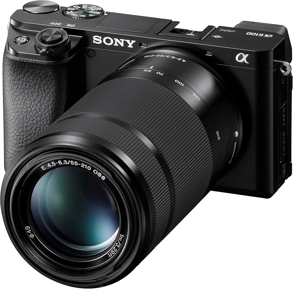 Sony Alpha A6100 Mirrorless Camera with 16-50mm and 55-210mm Zoom Lenses, ILCE6100Y/B, Black | Amazon (US)