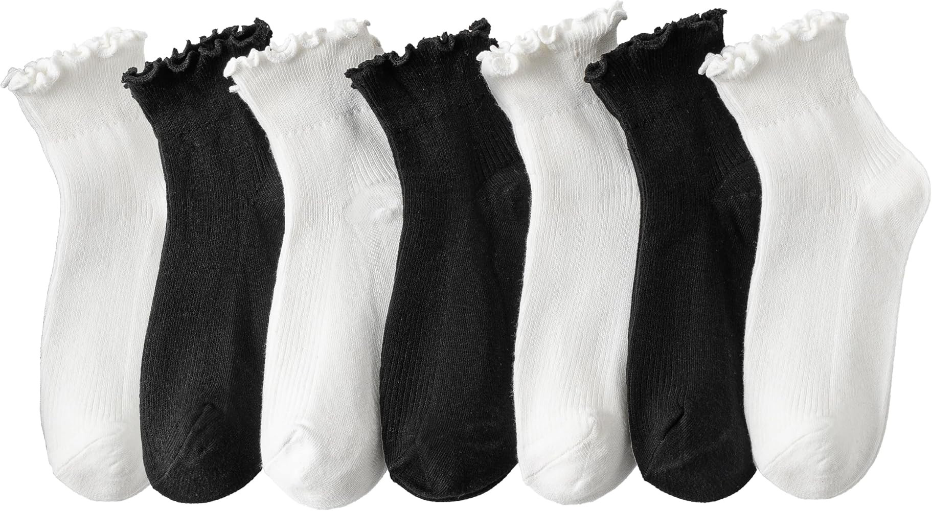 Women's Trim Ruffle Frilly Turn Cuff Socks - Cute Vintage Dress Crew Ankle Boot Socks | Amazon (US)