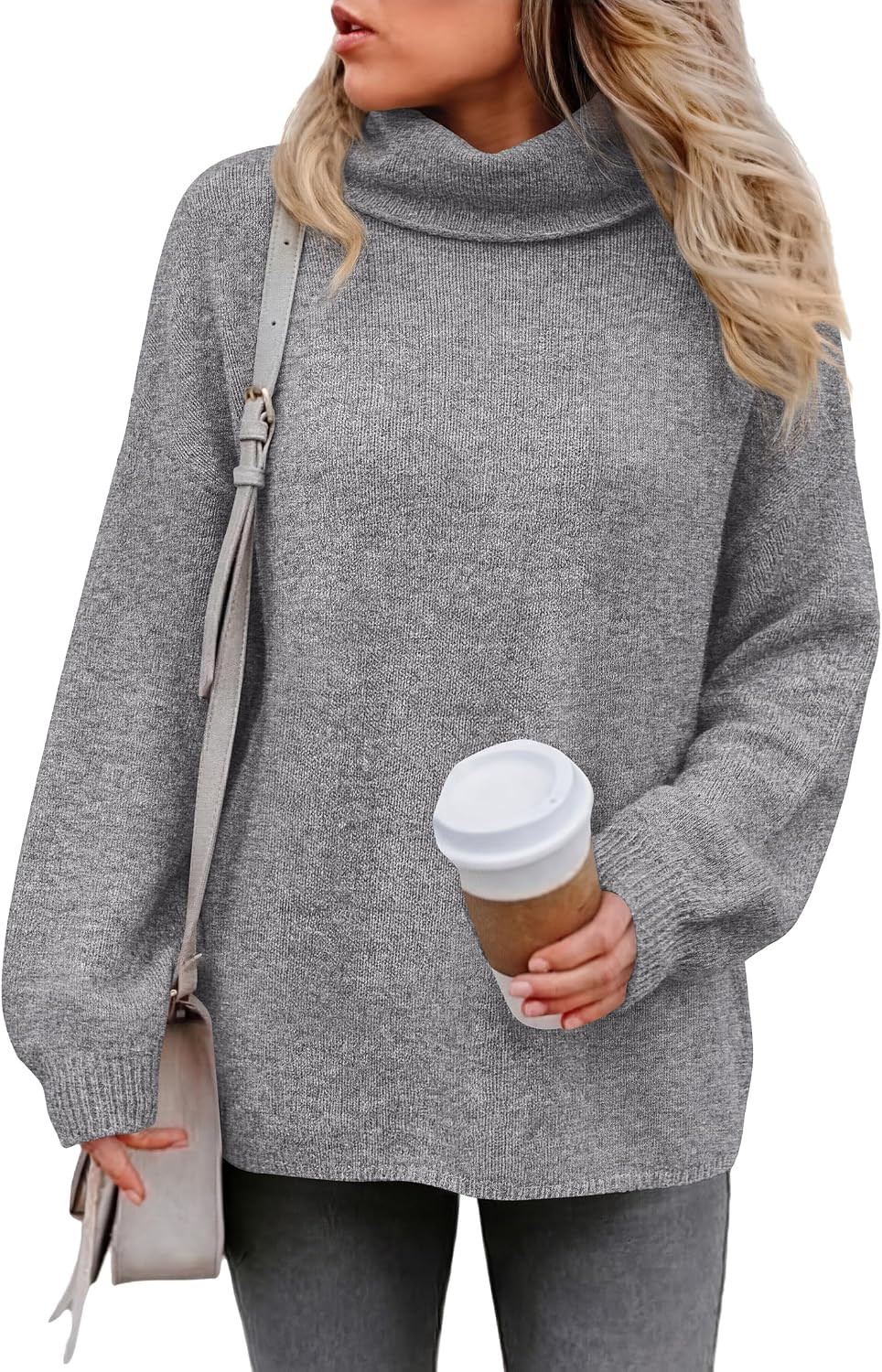 PRETTYGARDEN Women's Winter Turtleneck Sweaters Oversized Warm Pullover | Amazon (US)