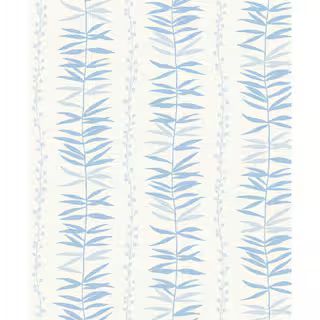 Seabrook Designs Sky Blue Summer Garland Nonwoven Paper Non-Pasted Wallpaper Roll (Covers 57.5 sq... | The Home Depot