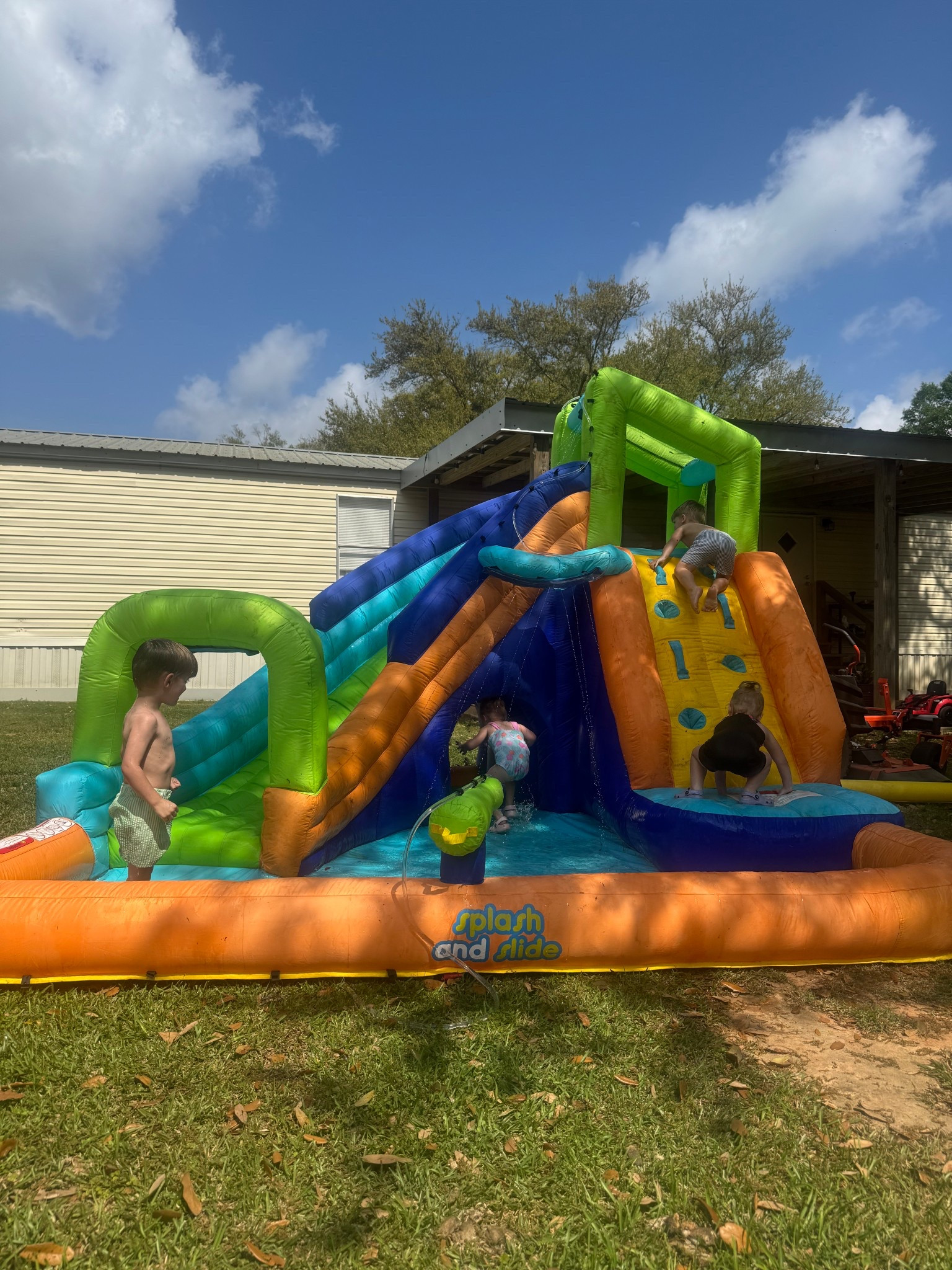 That time of the year again where we can go outside for the perfect weather and play on the waterslide. These toddlers love it 

#LTKdayinmylife #LTKKids #LTKSeasonal