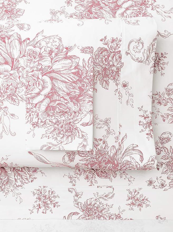 Mélange Home Melange Home, Queen, Mauve Toile Sheet Set | Amazon (US)