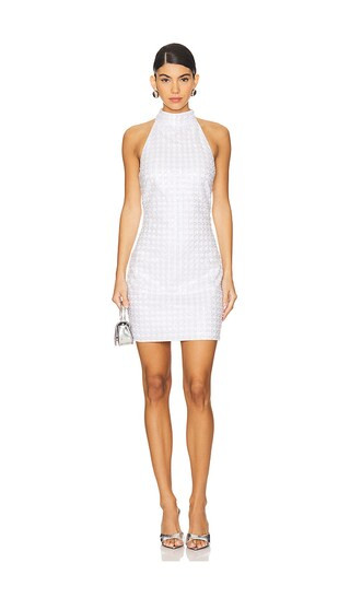 ROTATE Beaded Halter Neck Dress in White. - size 34 | Revolve Clothing (Global)