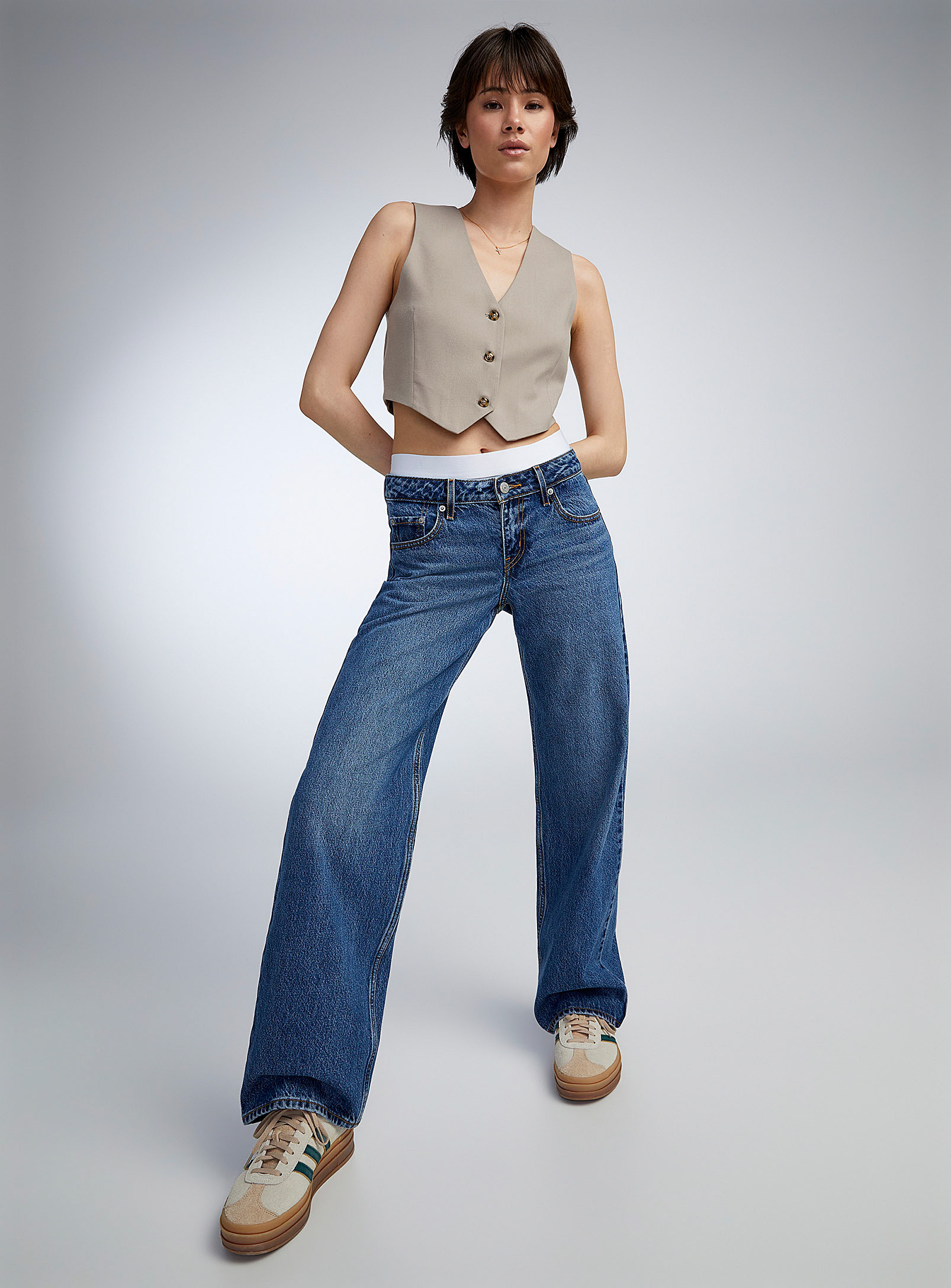 Levi's - Loose low-rise dark blue jean (Women, Blue, 30) | Simons