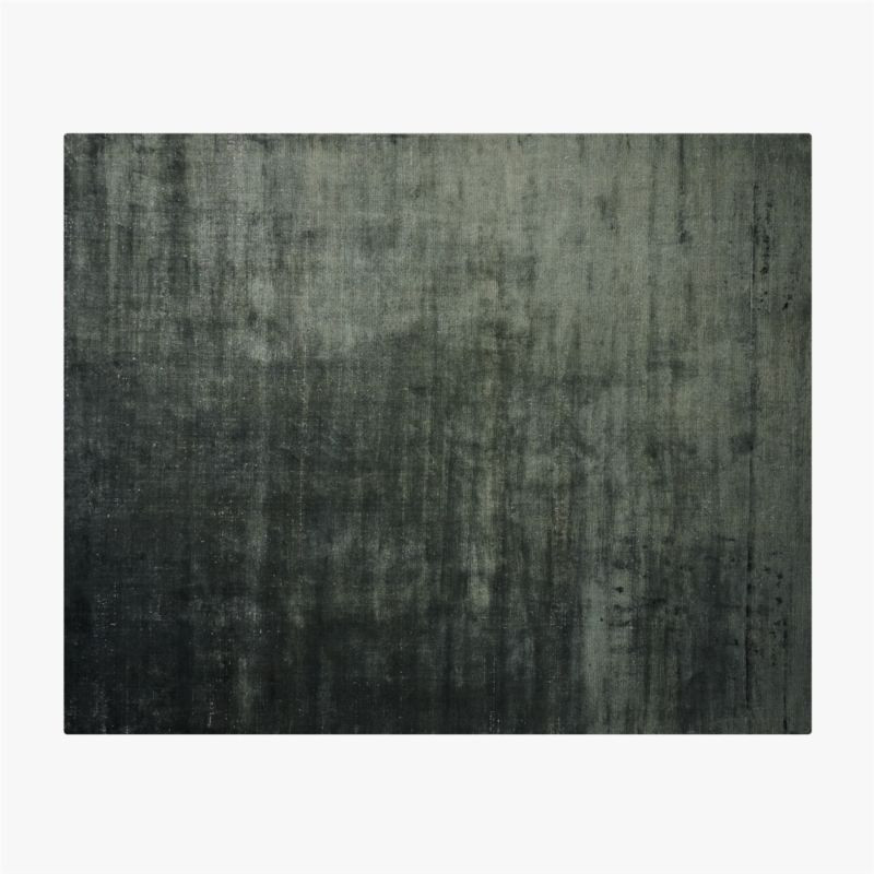 Rumiere Handloomed Dark Teal Viscose Area Rug 8'x10' | CB2 | CB2