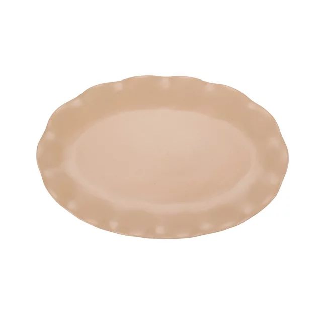 Just Feed Me by Jessie James Decker Ceramic Oval Serving Tray, Nude | Walmart (US)