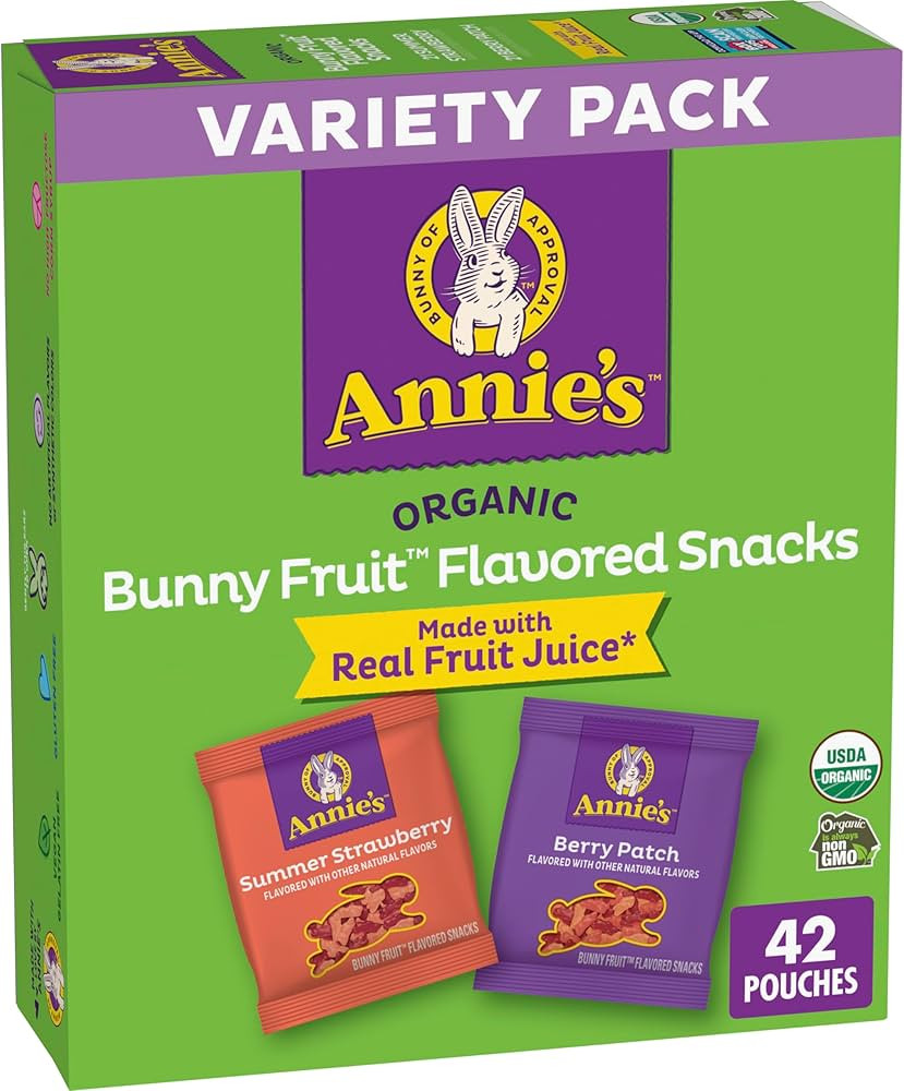 Annie's Organic Berry Patch and Summer Strawberry Bunny Fruit Snacks Variety Pack 42 Count, 29.4o... | Amazon (US)