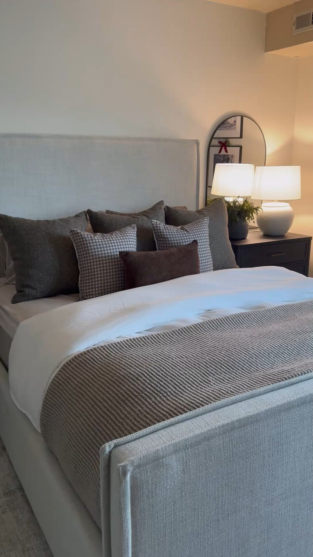 Winter bedding, ribbed blanket, pottery barn throw blanket, brown throw blanket, brown throw pillow covers, cream duvet, sand sheet, bamboo sheets, upholstered bed, sawyer bed

#LTKSeasonal #LTKSaleAlert #LTKHome