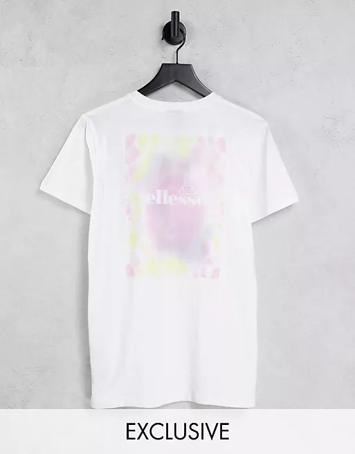 ellesse - T-shirt avec effet tie-dye au dos - Blanc | ASOS (Global)