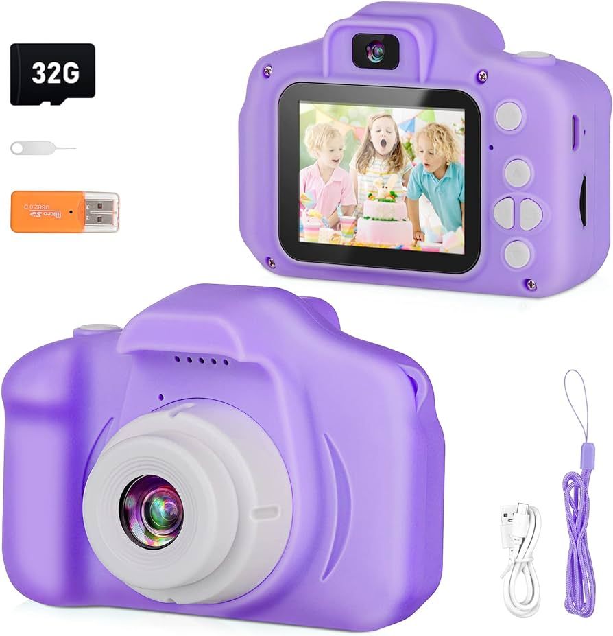 Upgrade Toddler Camera Children Video Camcorder,Kids Digital Selfie Camera Toys with 32GB SD Card... | Amazon (US)