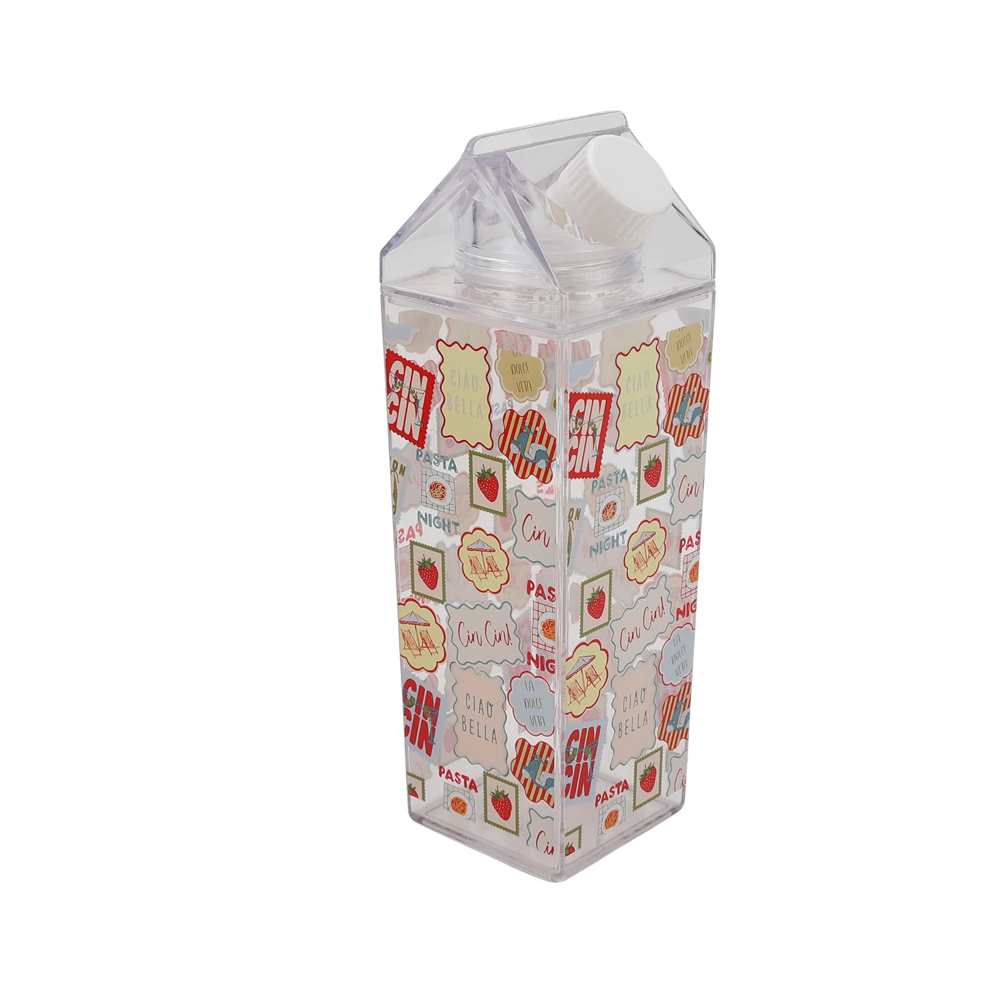Just Feed Me by Jessie James Decker 2-Pack 18oz Carton-Style Tumbler Set, Strawberries and Stamps | Walmart (US)