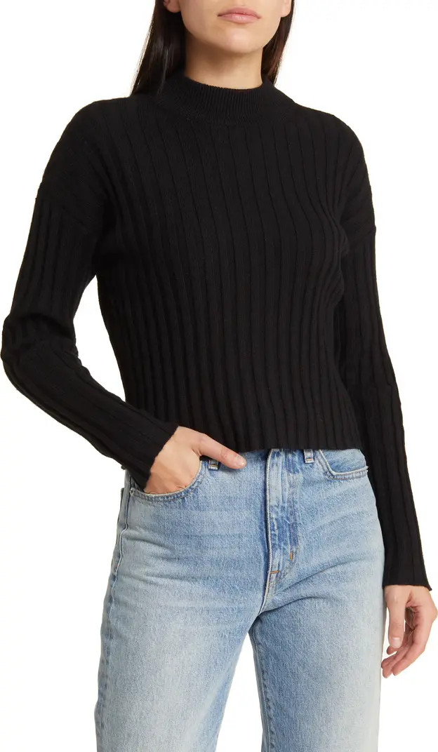 Madewell Mock Neck Crop Sweater | Nordstromrack | Nordstrom Rack