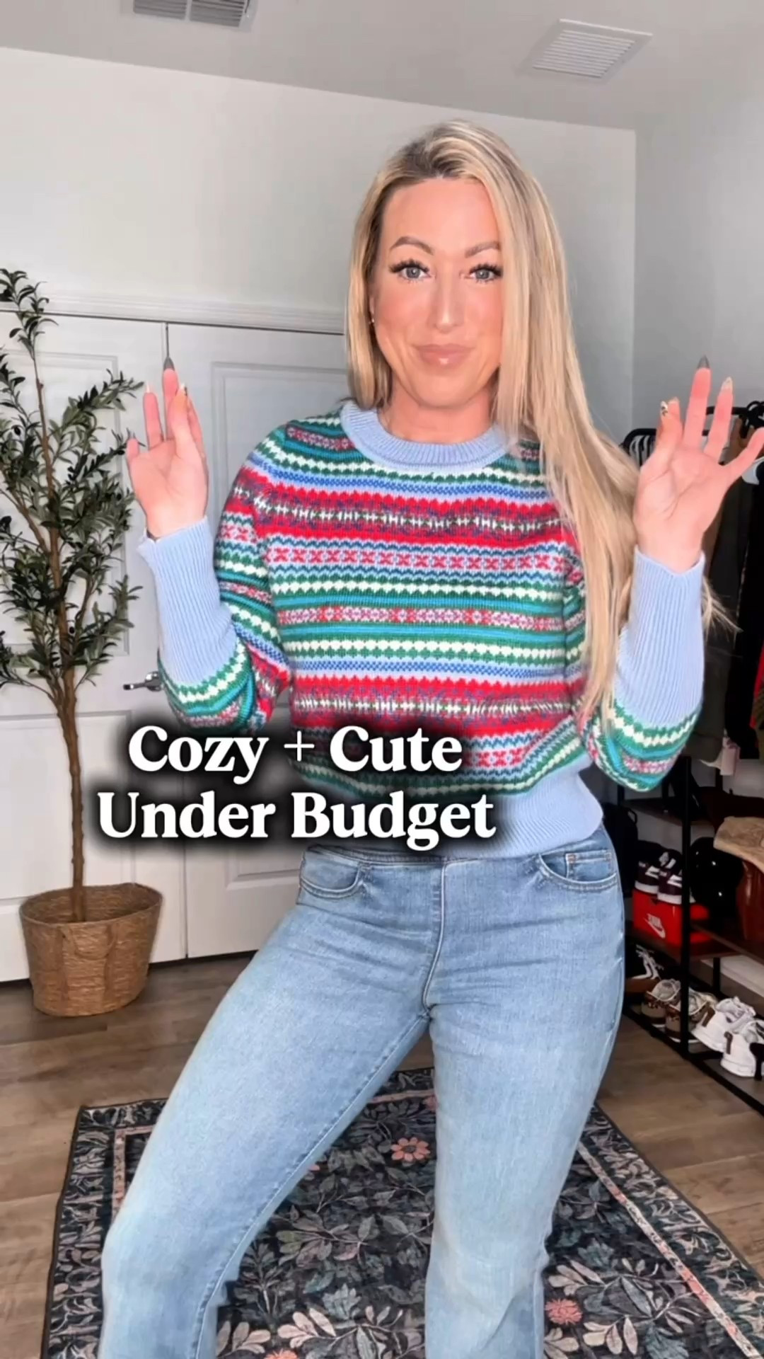Okay moms… if you’re looking for a festive sweater that’s actually wearable and not itchy or bulky — THIS is the one 🎄💙
Comfy, cute, and perfect for school parties, errands, or holiday photos.
I was on the fence about this pattern but it’s so much cuter on!! Walmart definitely understood the assignment this season! 

Wearing size 4 in Jeans * curvy girlies size up. 

Top is $26 
Jeans $17.99
Shoes $28.98

✨ Tap to shop
🤔 Is this a pattern you would rock?! 

#walmartfashion #walmartfinds #fairislesweater #holidaystyle #ltkfashion #cozystyle #affordableoutfits #winteroutfitideas #momstyleover30 #styleinspo


#LTKFindsUnder50 #LTKOver40 #LTKHoliday