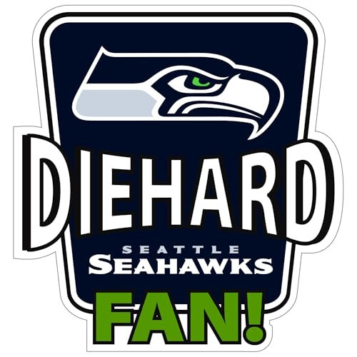 Siskiyou Sports NFL Seattle Seahawks Die-Hard Fan Auto Decal, Team Colors, One Size | Amazon (US)