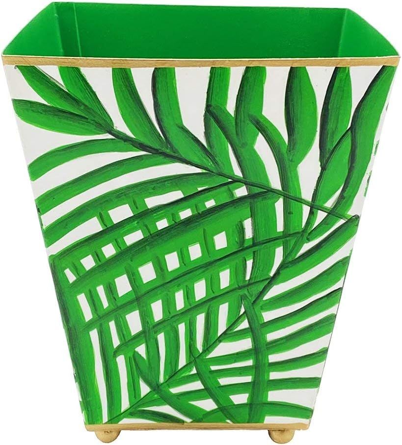Jaye’s Studio Palm Cachepot Planter Hand-Painted Metal Indoor and Outdoor Use 6 Inch Green and ... | Amazon (US)