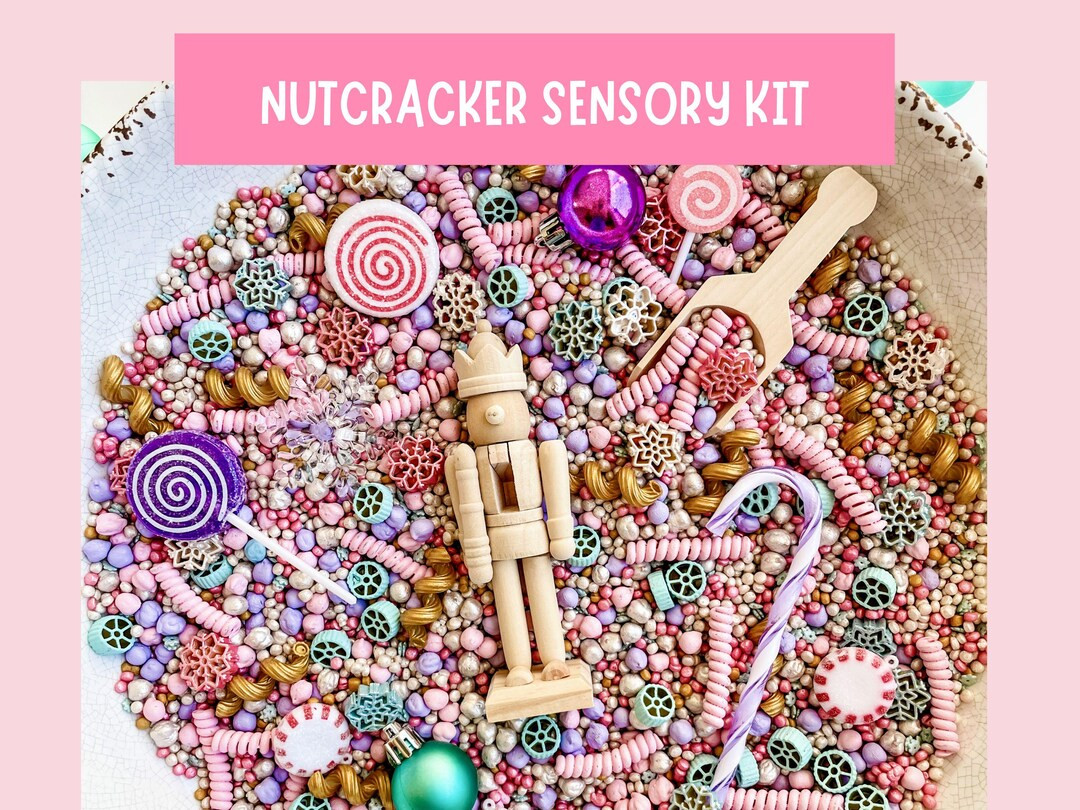Nutcracker Sensory Bin Kit Christmas Fine Motor Activity Painted Pasta Filler Holiday Kids Gift -... | Etsy (US)