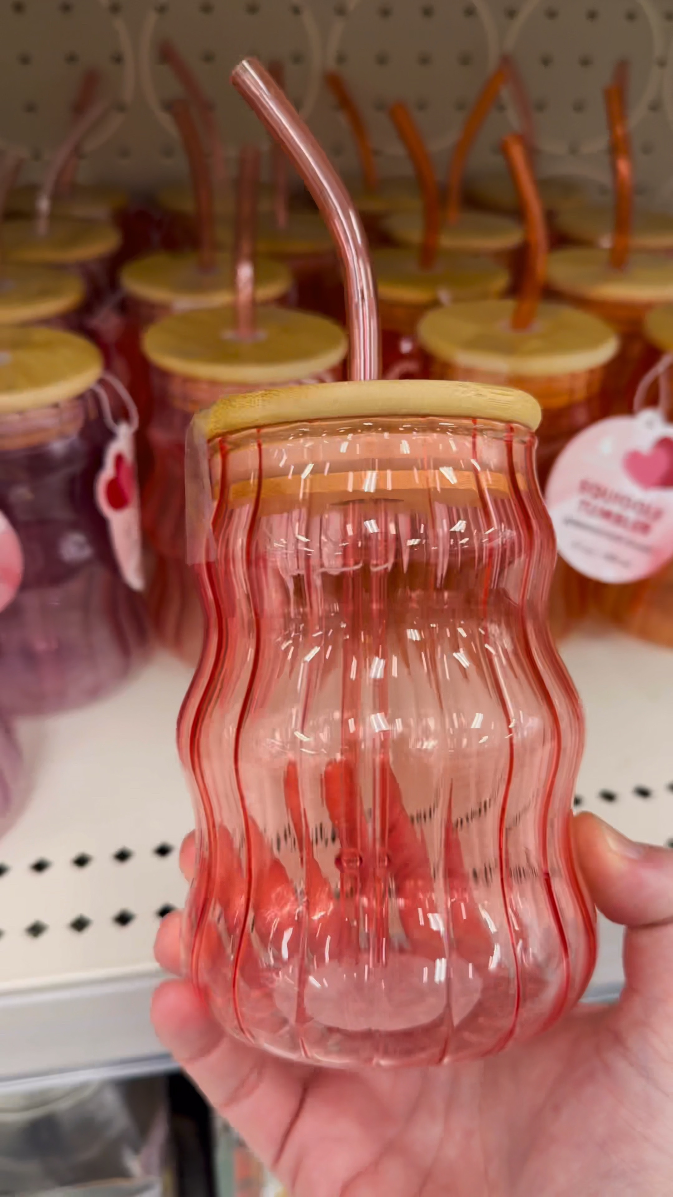 Target has the cutest collection of valentines mugs and tumblers and new pink glass coffee mugs. 

