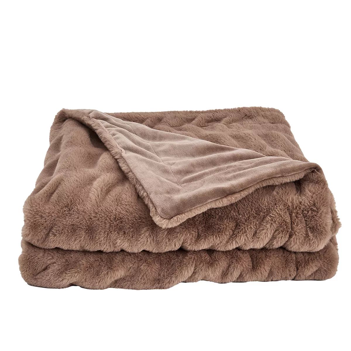 Cozy Soft Faux Fur Reversible Throw Blanket | Kohl's