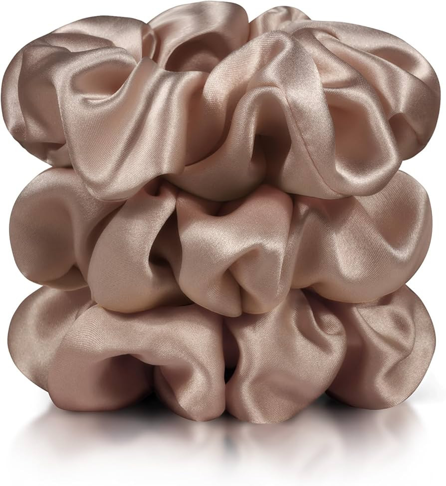 Zenssia Silk Scrunchies for Hair, Mulberry Silk Hair Ties for Women and Girls, No Damage Elastic ... | Amazon (US)