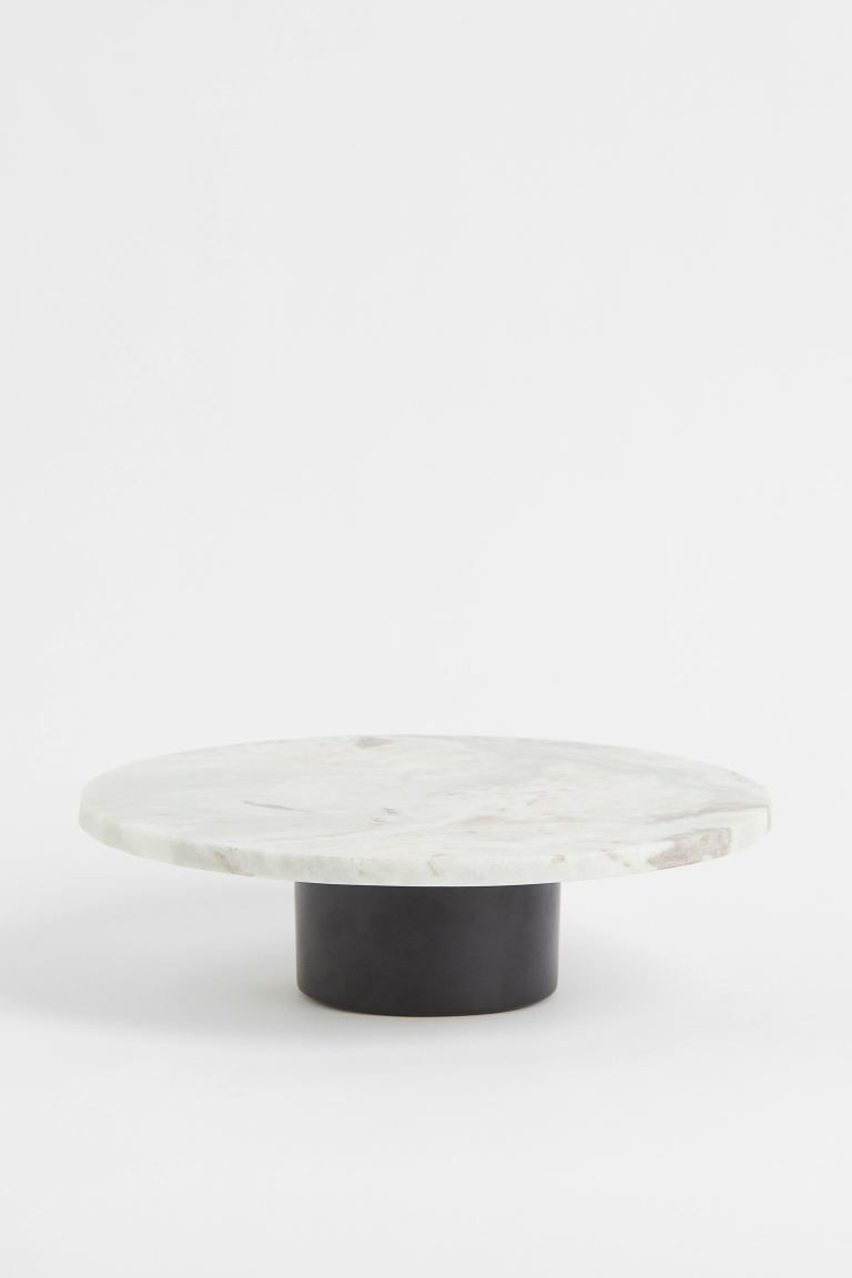 Marble Cake Stand - Light gray/marble-patterned - Home All | H&M US | H&M (US + CA)