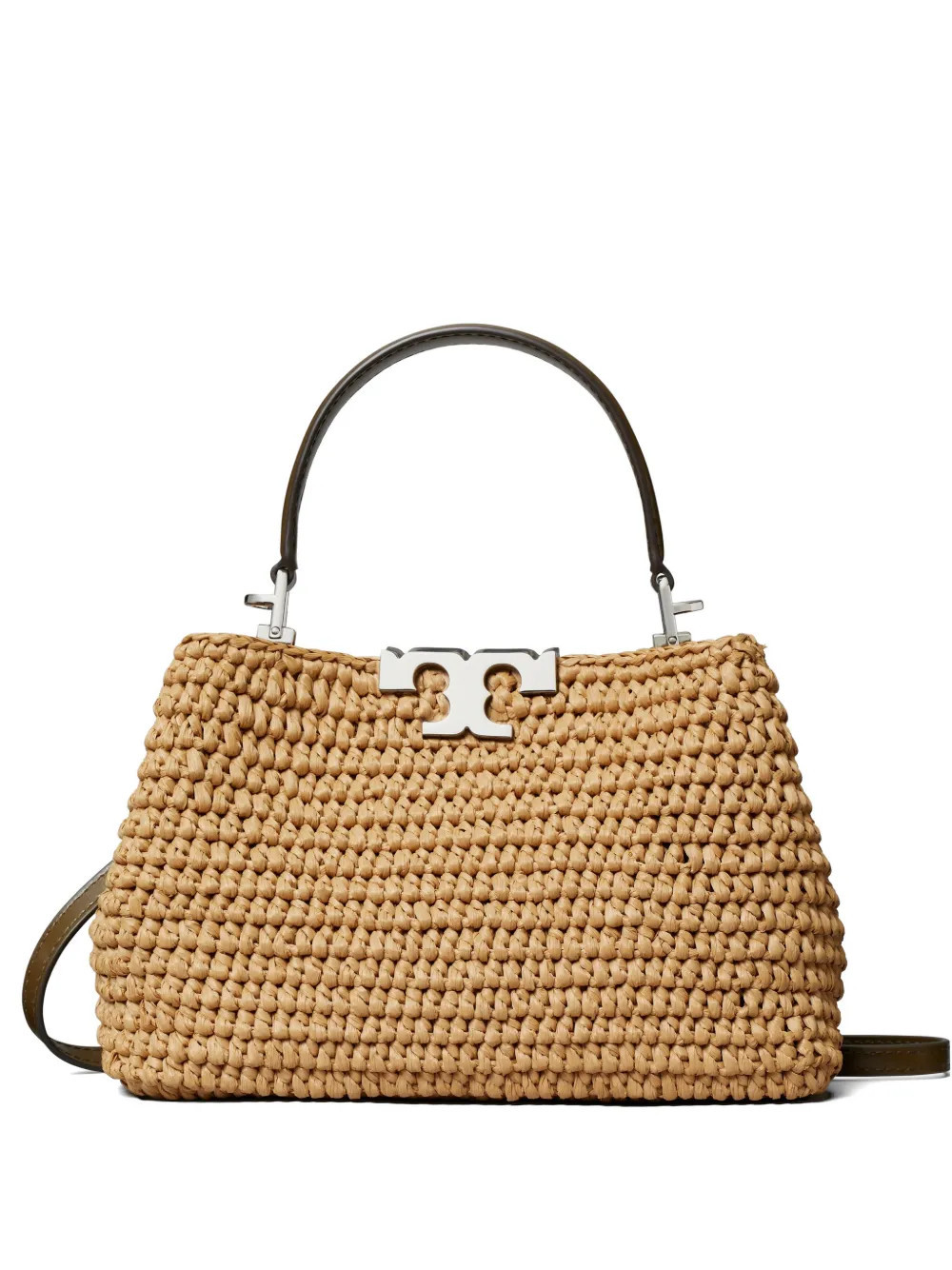 Tory Burch Eleanor raffia satchel - Neutrals | Farfetch Global