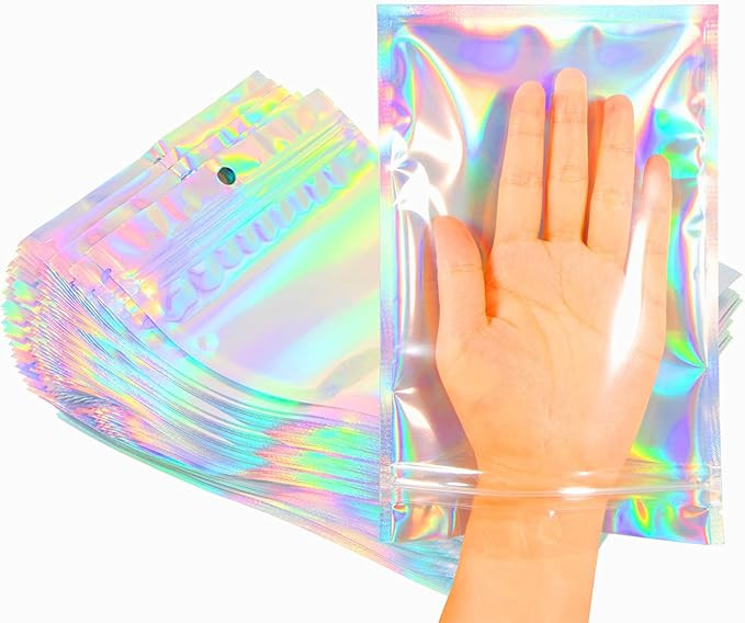 Smell Proof Bags & Resealable Foil Pouch Mylar Sample Bag Great for Party Favor Food Storage (Hol... | Amazon (US)