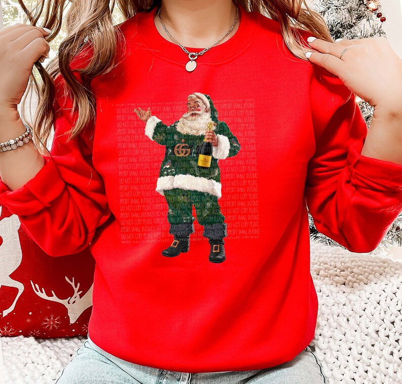 Retro Santa Sweatshirt, Retro Christmas, Santa Sweater | Etsy (US)