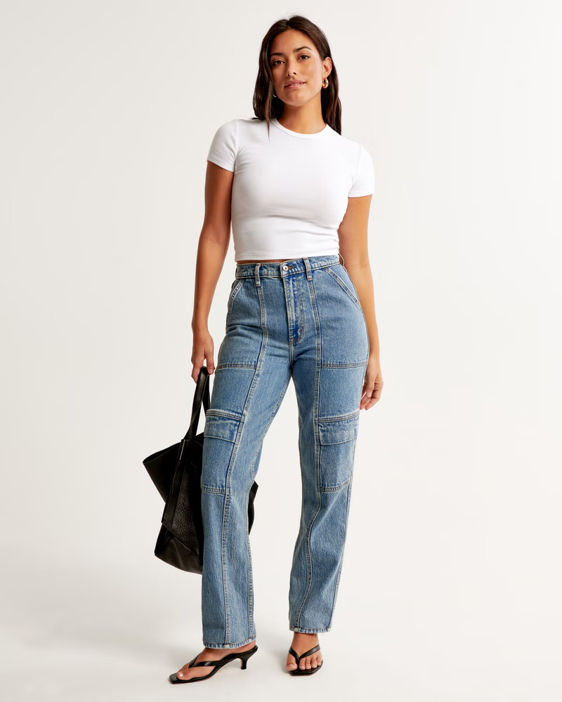 Curve Love Ultra High Rise 90s Straight Jean | Abercrombie & Fitch (US)
