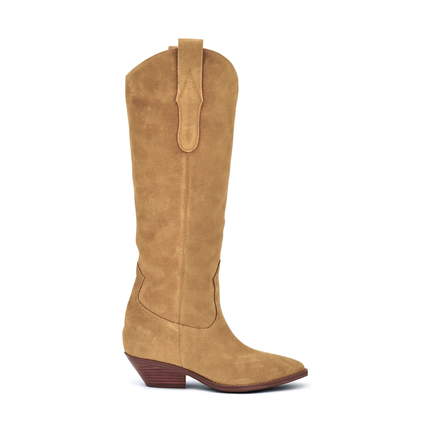 Women's Asken Leather Western Boots - Natural Suede | Nine West | Nine West (US)