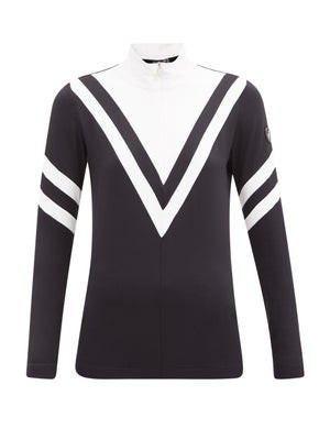 Hedda striped quarter-zip thermal top | Matches (US)