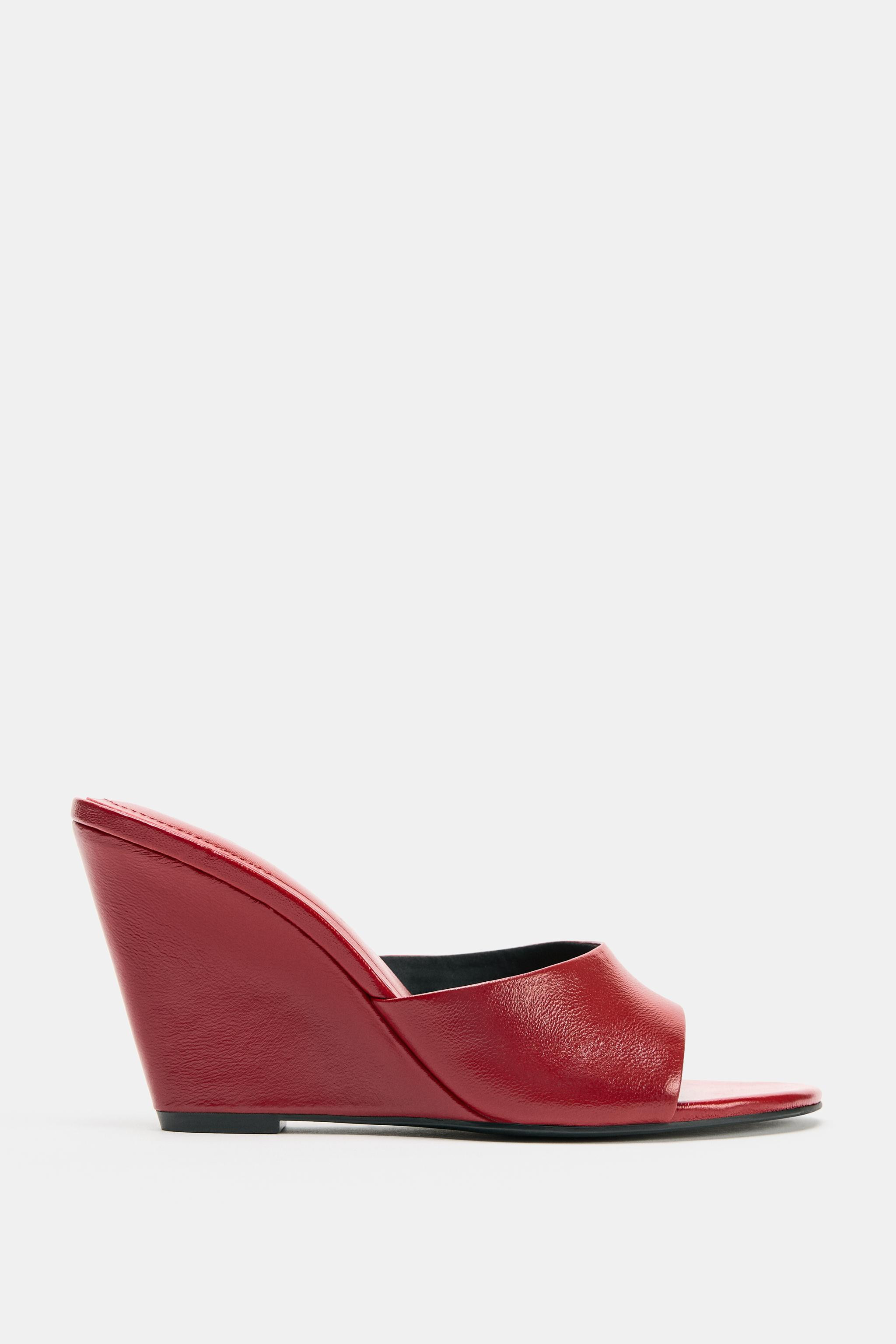 LEATHER WEDGES | Zara Canada
